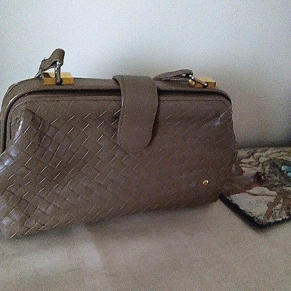 Etienne Aiger Crossbody Bag Light Brown with Gold Hardware - Picture 2 of 15